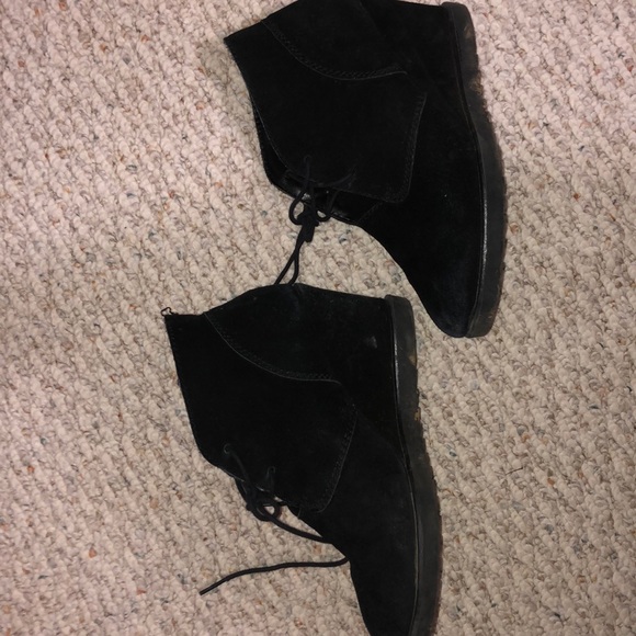 black wedge boots - Picture 2 of 2